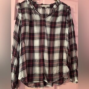 Loft plaid blouse